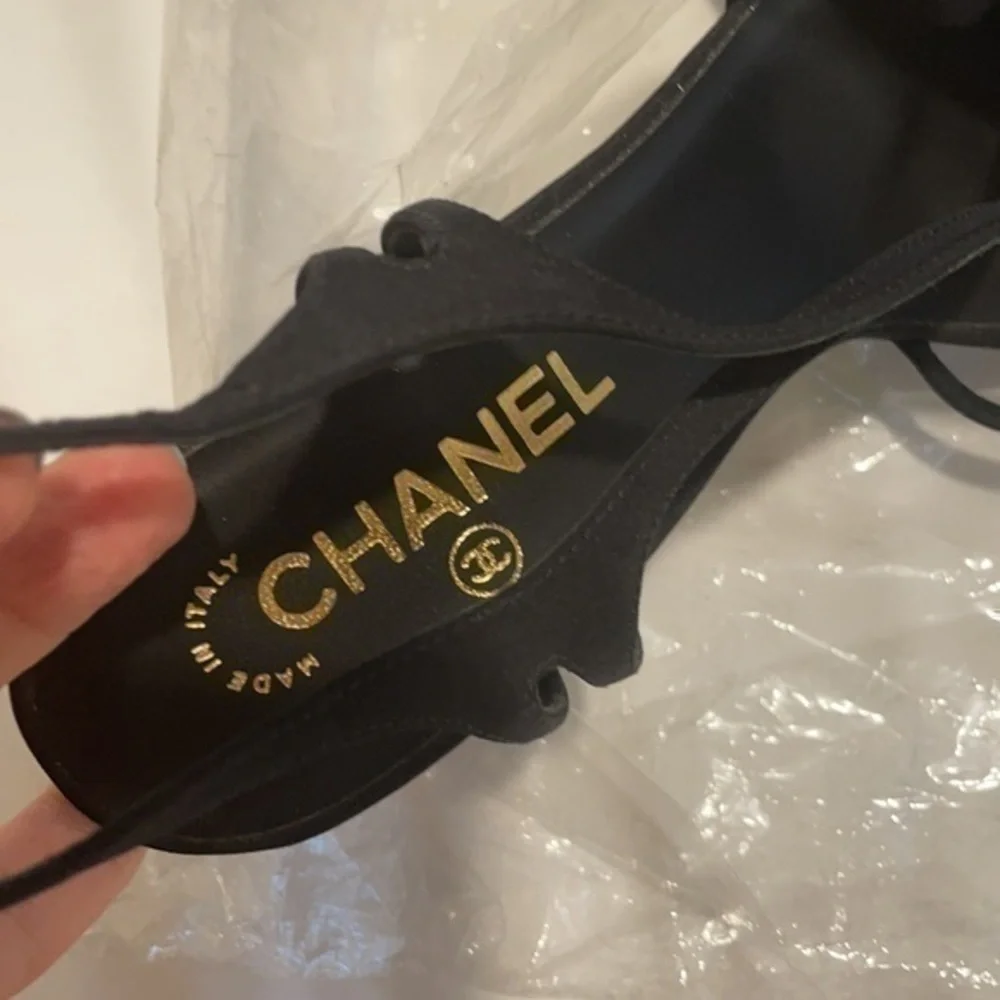 **CHANEL** Satin Heels Size 40